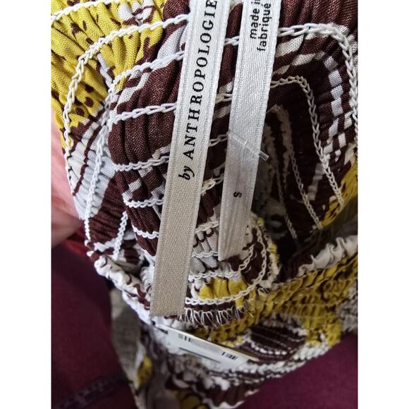 Anthropologie Dress Womens Size Small Cat Lion King Jaguar Maxi Animal Brown New - Picture 14 of 15